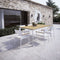 atmosphera-magic-rectangular-teak-garden-table-white-with-6-chairs | ikonitaly