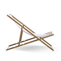 atmosphera-nirvana-folding-teak-deck-chair-white | ikonitaly