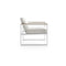 atmosphera-qubik-two--aluminum-garden-armchairs-white side view | ikonitaly