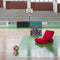 b-line-multichair-laidback-lounge-chair-red-in-gym | ikonitaly