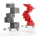 b-line-spinny-SM02-two-rotating-storage-cabinets-on-casters-grey-red | ikonitaly