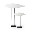 bitossi ceramiche pair of white fish on stand aldo londi