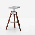 bonaldo plumage swivel stool - white | ikonitaly