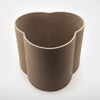 top view of the brown ceramic flower container, part of the cicladi set by danese milano