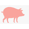 diciotto il porcello, a silkscreen print representing a pink pig, part of the Nature Series designed by enzo mari