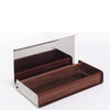 danese milano mari citera | large stainless steel and rosewood box