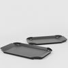 danese milano mari elisabetta | two black aluminum trays