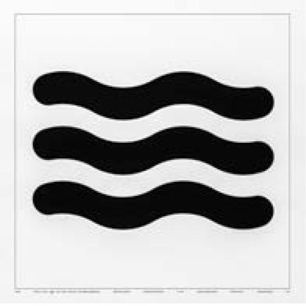 undici onde, a monochromatic silkscreen print designed by enzo mari