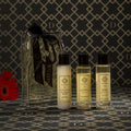 danhera travel laundry kit | clutch bag with 3 mini bottles 100ml | shop online ikonitaly
