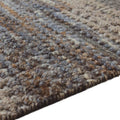 detail loom of the hand knotted rug nomad atlas beige grey | ikonitaly