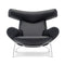 erik jorgensen ox chair iconic lounge chair - black leather | ikonitaly