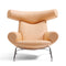 erik jorgensen ox chair iconic lounge chair - light brown leather | ikonitaly