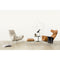erik jorgensen queen iconic lounge chair  - brown and white leather  | ikonitaly