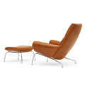 erik jorgensen queen iconic lounge chair  - brown leather | ikonitaly