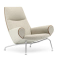 erik jorgensen queen iconic lounge chair  - white fabric | ikonitaly