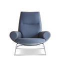 erik jorgensen queen iconic lounge chair  - light blue fabric | ikonitaly