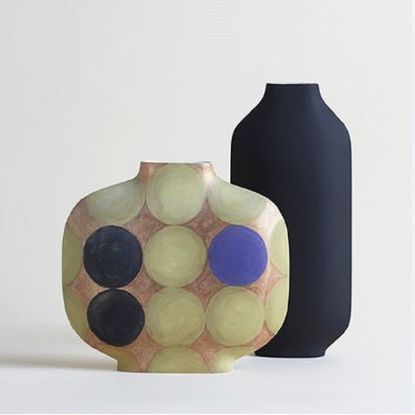 kose milano low palma afro deco vase