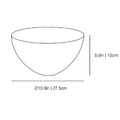 data sheet of the half egg bowl by rosaria rattin of kose milano | ikonitaly