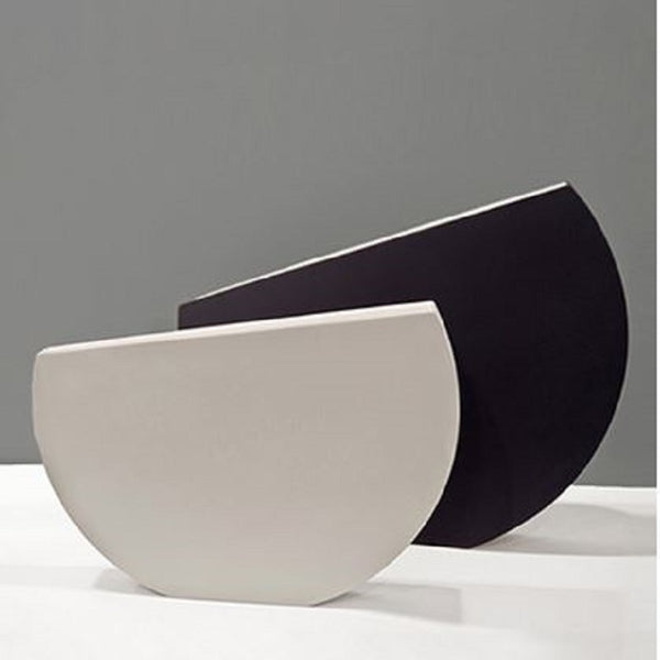 two mezza luna (half moon) vases   big and medium by kose milano