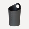 limac-design-ambrogio-leather-wastepaper-bin-anthracite | ikonitaly