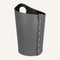 limac-design-ambrogio-leather-wastepaper-bin-anthracite | ikonitaly
