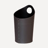 limac design ambrogio wastepaper leather bin dark brown