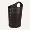 limac-design-ambrogio-wastepaper-leather-bin-dark-brown | ikonitaly