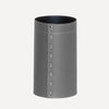 limac design battista leather made paper bin anthracite