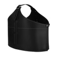 limac-design-bonded-leather-basket-black | ikonitaly