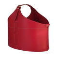 limac design fabia bonded leather basket red | ikonitaly