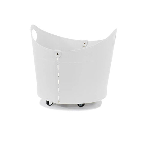 limac-design-cadin-leather-storage-basket-white| ikonitaly