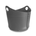 limac-design-cadin-leather-storage-basket-grey | ikonitaly