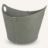 limac design cadin leather storage basket dove grey 