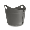 limac-design-cadin-leather-storage-basket-dove grey  | ikonitaly
