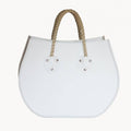limac design lira leather magazine rack white  | ikonitaly