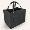 limac design maneghe leather firewood holder black