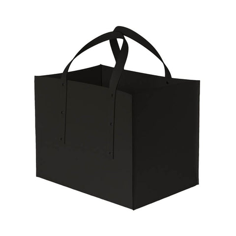    limac-design-maneghe-leather-firewood-holder-black | ikonitaly