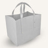 limac design maneghe leather firewood holder white