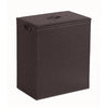    limac design peter leather laundry hamper dark brown