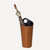 limac design pluvia leather umbrella stand brown