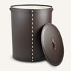 limac design ricky laundry hamper dark brown open lid