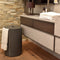 limac-design-roby-red-leather-laundry-hamper-next-bathtub | ikonitaly