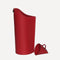 limac-design-sapir-leather-pellet-basket-red | ikonitaly