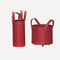limac-design-tocad-red-leather-fireplace-set | ikonitaly