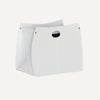 limac design vanda leather hand made magazine rack white