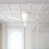 luceplan blow ceiling fan lamp in bedroom
