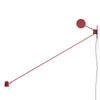 luceplan counterbalance minimalist red wall lamp