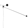 luceplan counterbalance minimalist wall lamp black