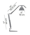 luceplan fortebraccio industrial design desk lamp data