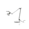 luceplan fortebraccio industrial design desk lamp white